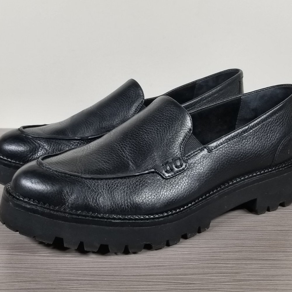 Caslon Millany Slip-On Loafer, Black Textured Leather, Womens Size 11 M
